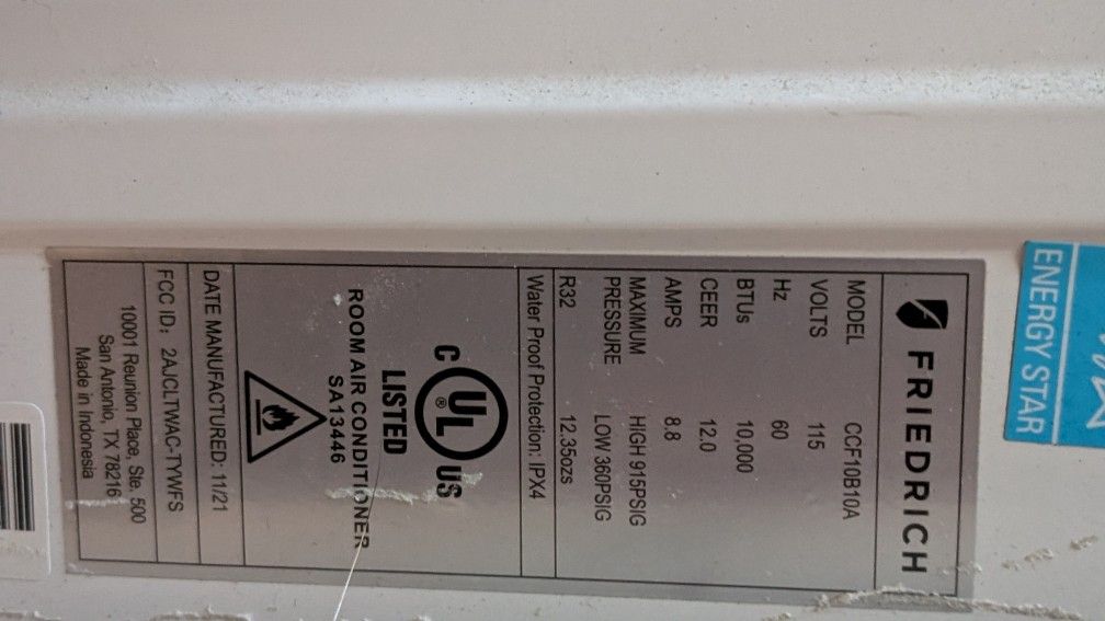 SUPER COOL, 10,000 BTU FRIEDRICH WINDOW AC!