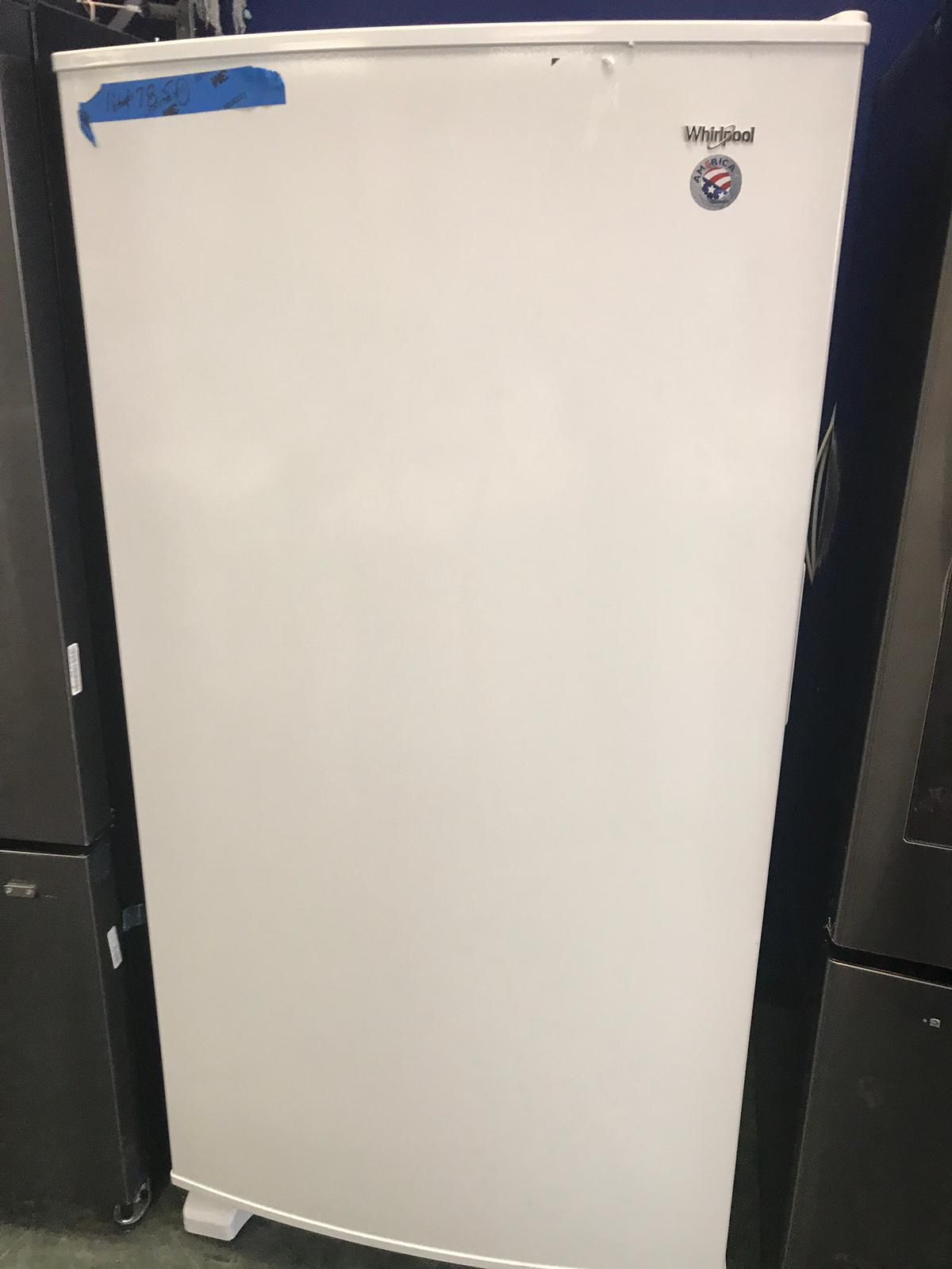 New whirlpool upright freezer with one year warranty