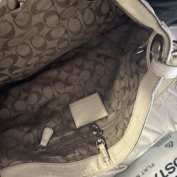 White Leather Coach Bag