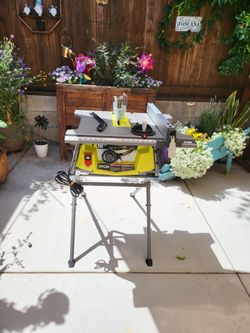 Ryobi  15 Amp 10 in. Compact Portable Corded Jobsite Table Saw with Folding Stand.(used like new)