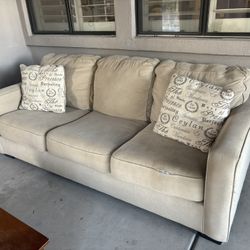 Beige sofa sleeper