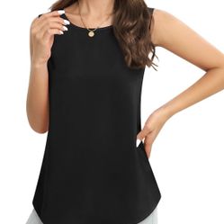 Ambiance Black Sleeveless Tank Top