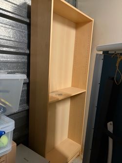 Tall Light Wood Bookcase Shelf Unit