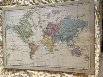 The Continents Of The World 1881 Map