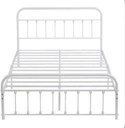 White Metal Bed Frame