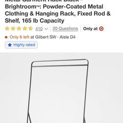 Target clothing rack