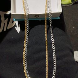 Solid Gold And Silver Chains