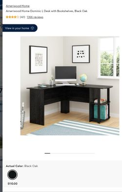 Ameriwood Corner Desk with 2-Shelves