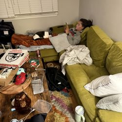 FREE GREEN VELVET COUCH