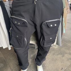 Men’s black, cargo, jogger, pants, baggy fit