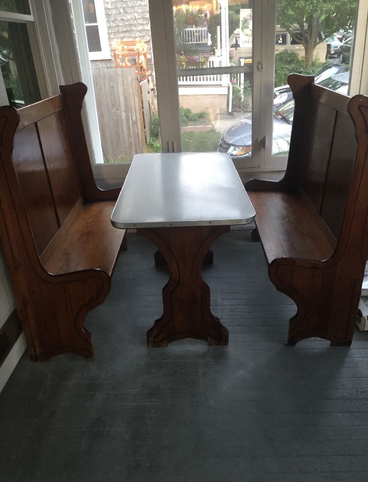 Antique bench & table