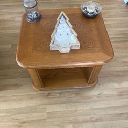 Solid Wood End Table 