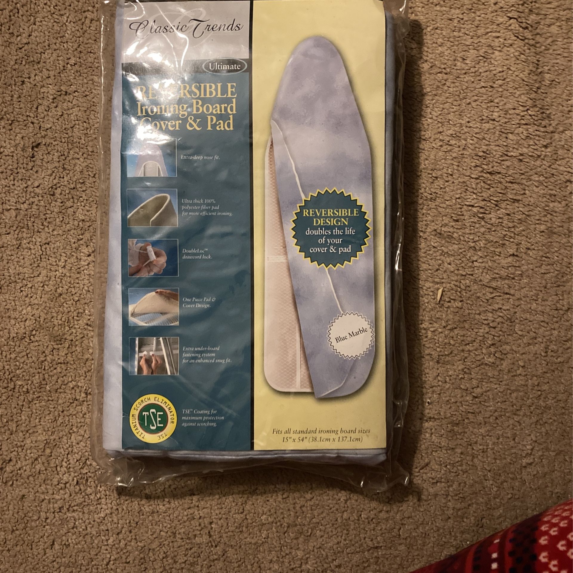 Reversible Ironing Board Cover & Pad- NEW