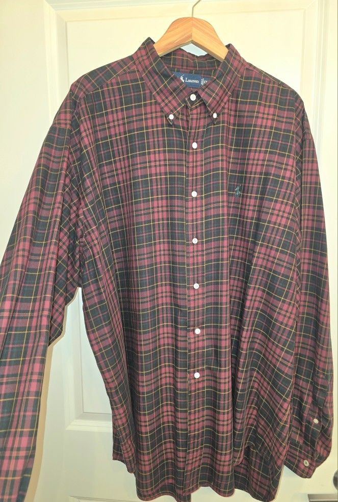 Ralph Lauren Long Sleeve Plaid Shirt - XXL