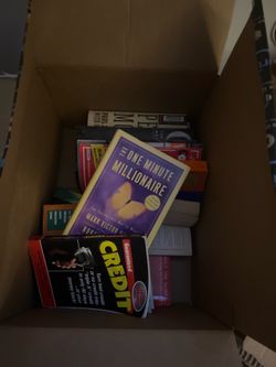 FREE - 2 Boxes of Mixed Books: Finance, Real Estate, Fiction (Must Take Both)/resellers