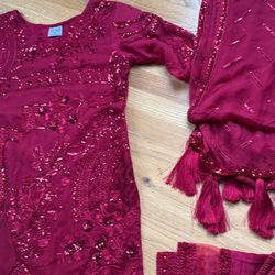 Kameez Shalwar Dupatta Desi Dress