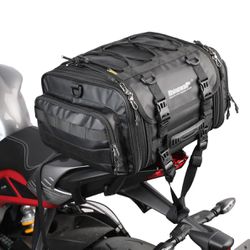 Motorcycle Seat Bag Motorcycle Tail Bag Shoulder Bag Travel Luggage Bags Motorbike Rear Tack Truck Bag Storage Bags with Rain Cover (Black19-26L)