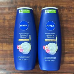Nivea Nourishing Body Wash With Nourishing Serum; Botanical Blossom Scent: 20 oz Each (2 For $9)