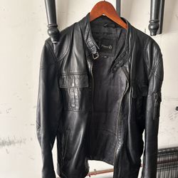 7 Diamond Black Leather Jacket