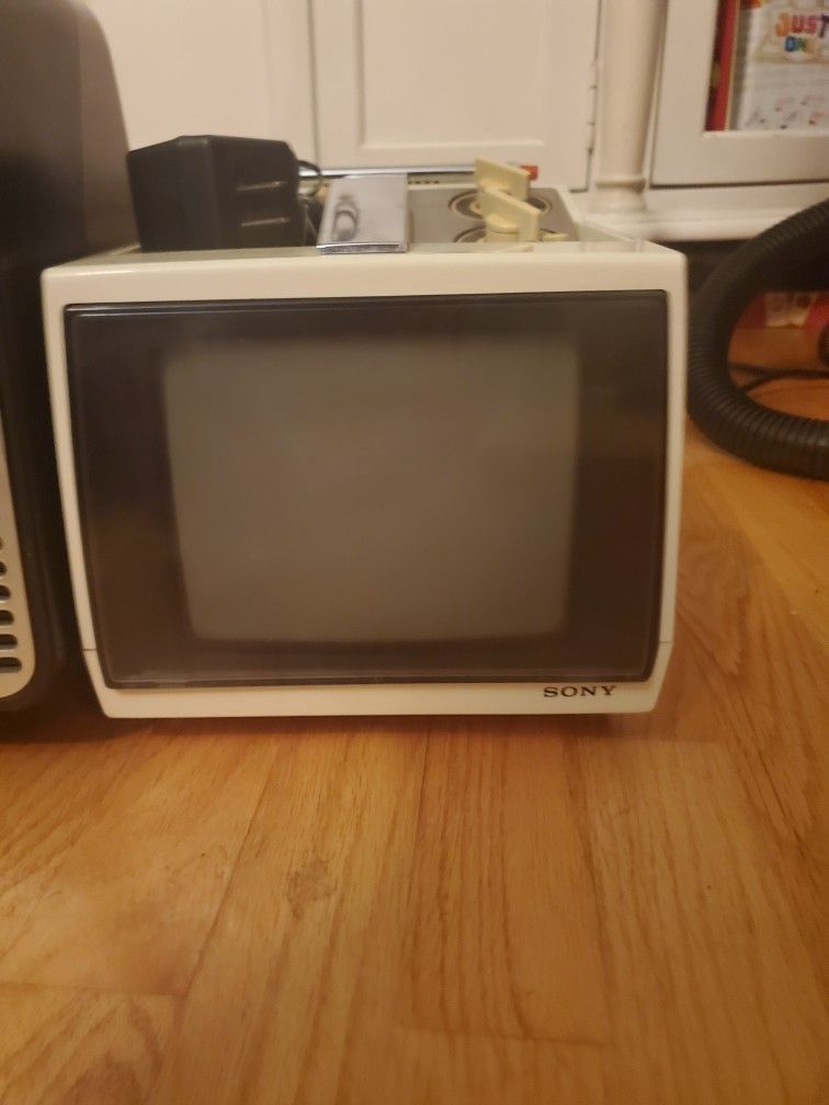 Vintage Sony Portable Black and White Television