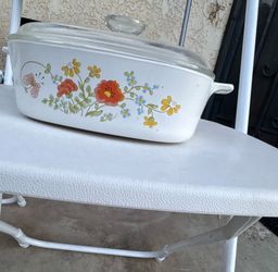 CorningWare Wildflower 1 3/4 Qt Casserole Dish w/ Lid Oven-Safe A-1 3/4-B