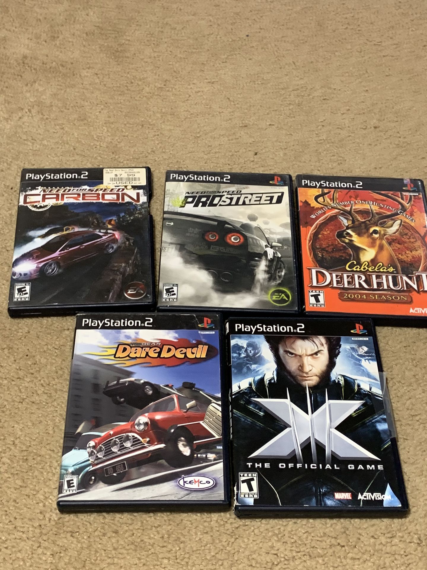 Lot Of Five Ps2 Games scratched 