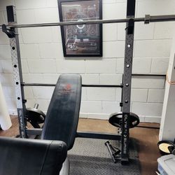 Marcy Olympic Surge Weight Bench – Rack + Attachments (No Barbell or Weights, Pickup Only)