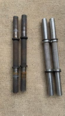 Standard 1” Dumbbell Handles Solid Steel $7 a Pair