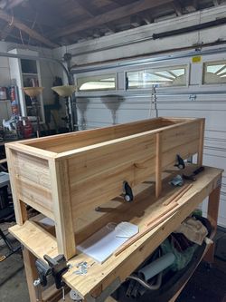 60x18x17 Cedar wood planter boxes