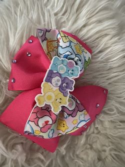 New! Large Care Bears Boutique Rhinestone Hair Bow
