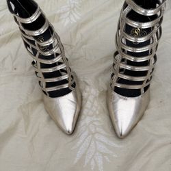 Brand new striped ankle boot 