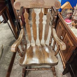 Farmhouse Fresh Wooden Rocking Chair 