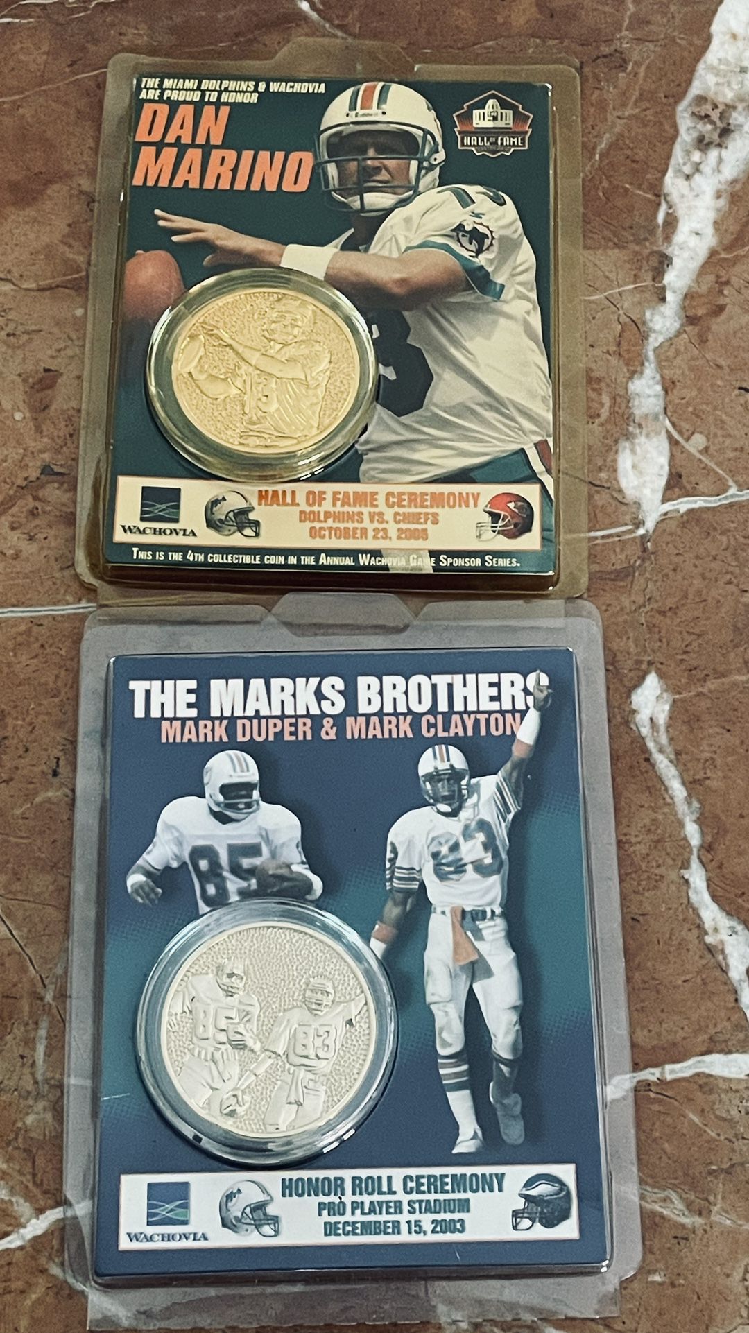Miami Dolphins medallions $30.00 CASH,  TEXT FOR PRICES. 
