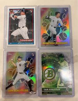 2026 Topps Card RC Card Lot (4) Munetaka Murakami & Cam Schlittler Rookie Cards