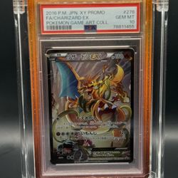 Pokemon Charizard EX P.M. Game Art Coll. Japanese Full Art Promo 276/XY-P PSA 10
