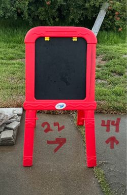 Red Chalkboard Easel