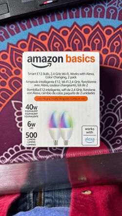 Amazon Basics Smart E12 LED Bulbs - Works with Alexa