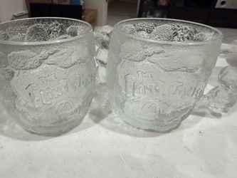 Vintage McDonald's Flintstones Glass Mugs | 1993 Collectible Set of 4
