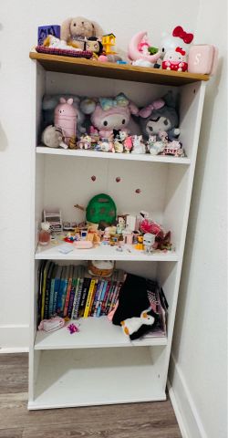 White bookshelf