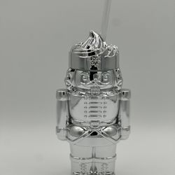 Peppermint Pine Nutcracker Cup With Straw Silver