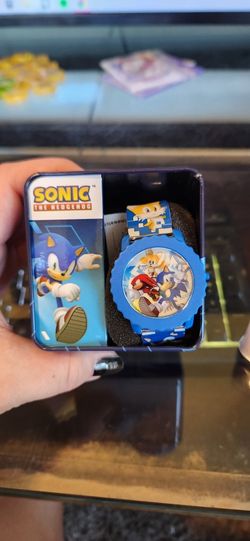 Light Up Sonic The Hedgehog Kids Wrist Watch New
