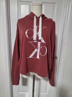 Calvin Klein CK Logo Hoodie Athletic Sweatshirt Women's
