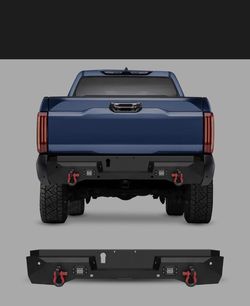 For 2022-2024 Toyota Tundra Steel Front/Rear Bumper W/Winch Plate&Lights 001
