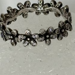 Pandora Daisy Silver Ring Size 7.5