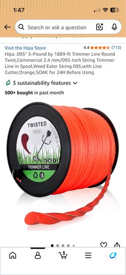Weed trimmer string .095. 5 lbs
