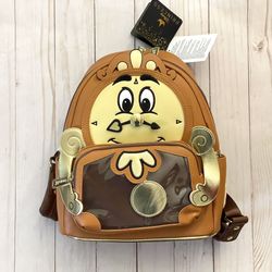 Loungefly LACC 2021 Disney Beauty And The Beast Cogsworth Cosplay Mini Backpack