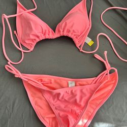 Neon Pink String Bikini 