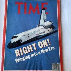 1981, issue of TIME magazine, commemorating the first flight of the Space Shuttle Columbia. The cover features an image of the shuttle in flight with 