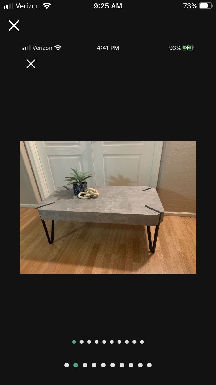Coffee Table With Concrete Marble Pattern