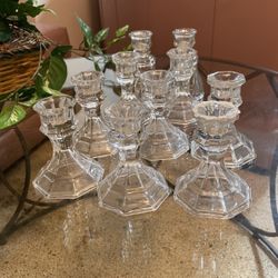  Candlesticks Glass For Set 10 Pieces 